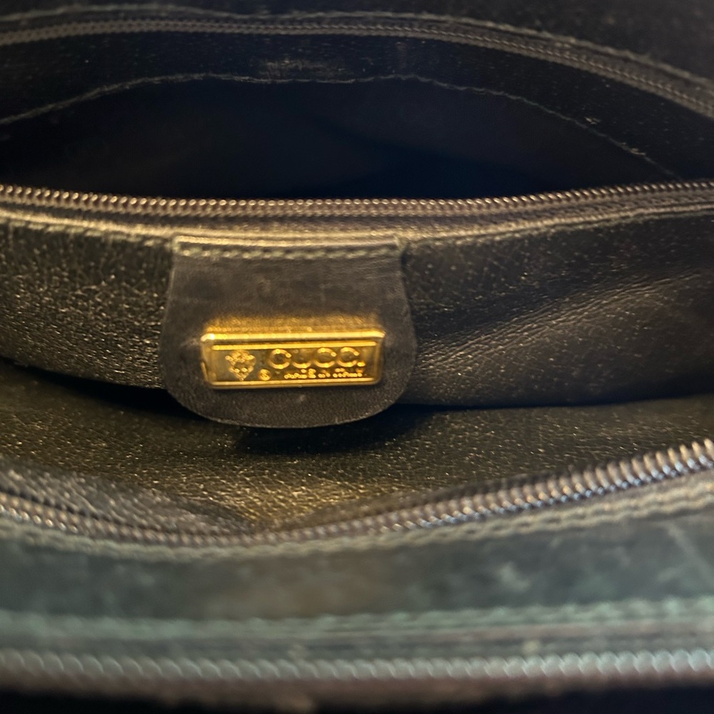 Coa-Gucci Leather Monogrammed Micro Gg Crossbody-… - image 7